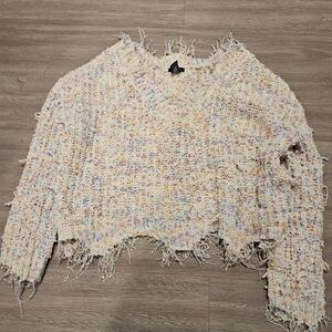 Rue21 Pastel Knit Sweater with Distressed Hem